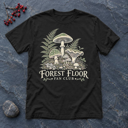 Forest Floor Fan Club Graphic Tee on Black Everyday Soft Tee