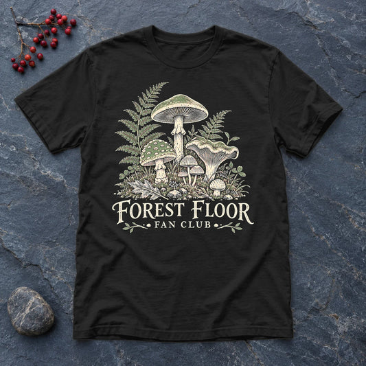 Forest Floor Fan Club Graphic Tee on Black Everyday Soft Tee