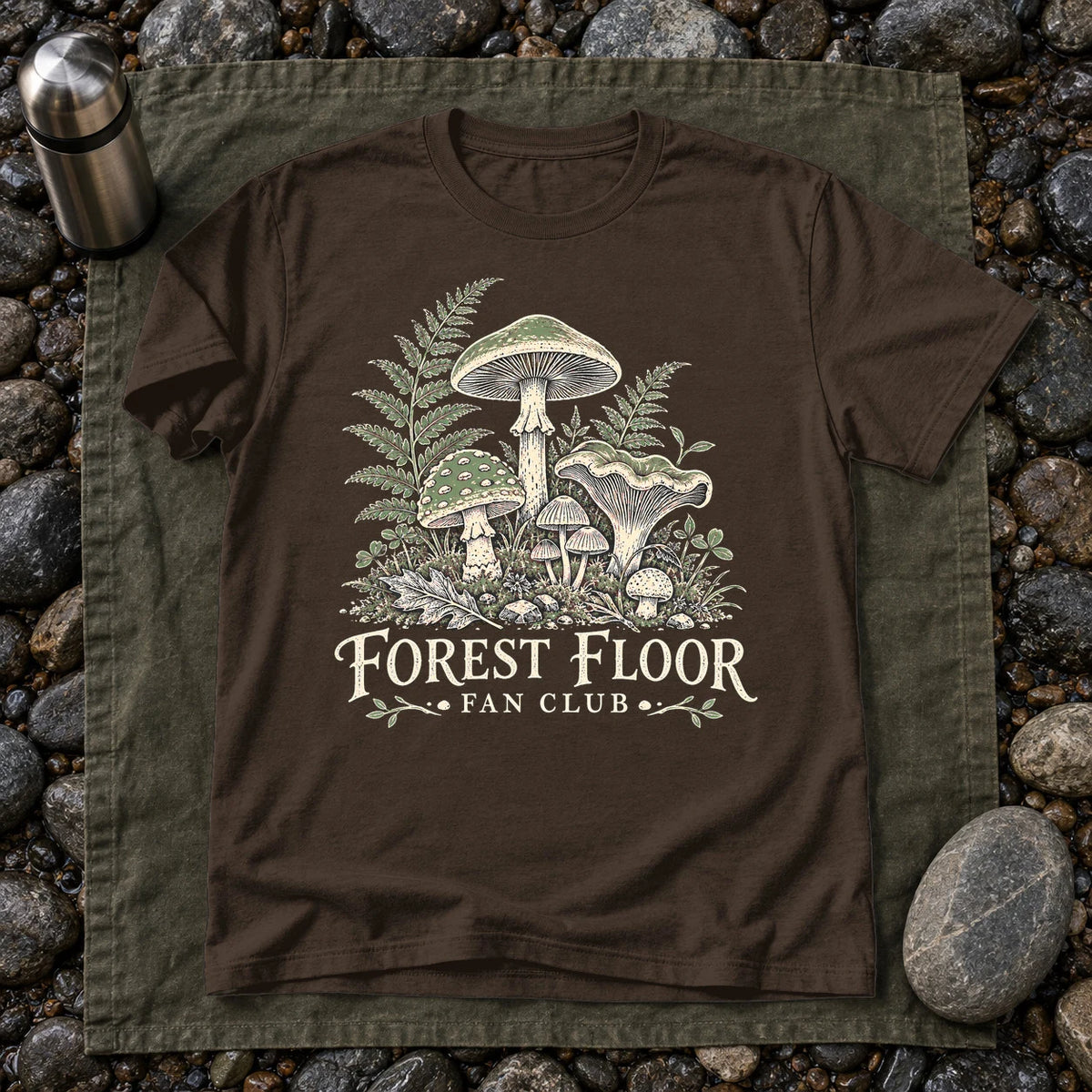 Forest Floor Fan Club Graphic Tee on Dark Chocolate Everyday Soft Tee