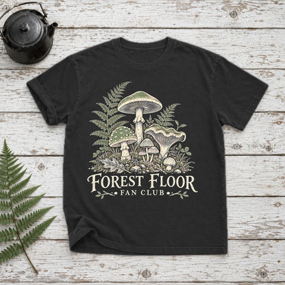 Forest Floor Fan Club Graphic Tee on Black Premium Tee