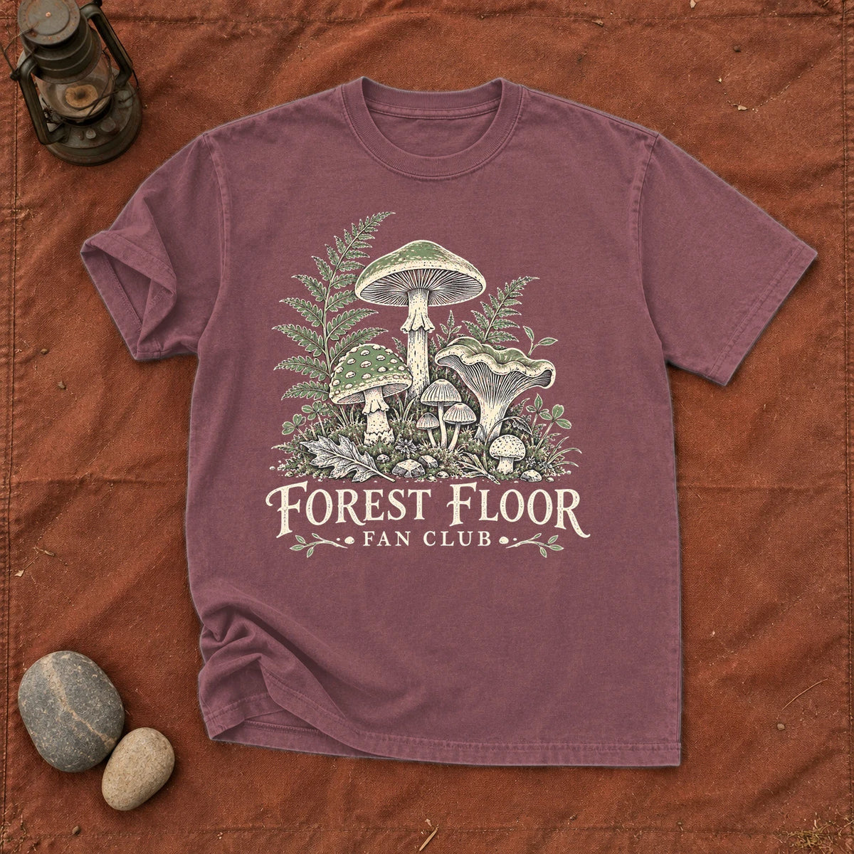 Forest Floor Fan Club Graphic Tee on Brick Premium Tee