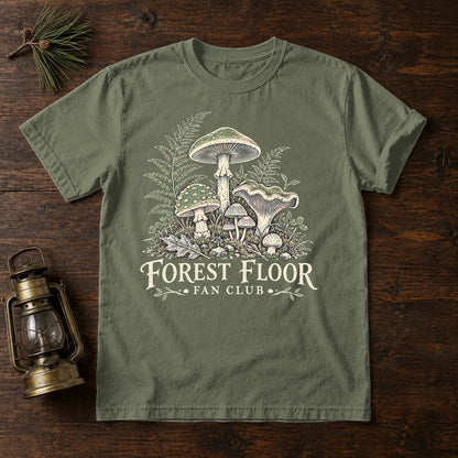 Forest Floor Fan Club Graphic Tee on Moss Premium Tee