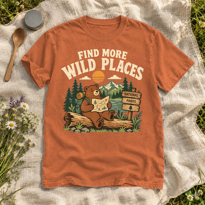 Find More Wild Places Bear Graphic Tee on Yam Premium Tee