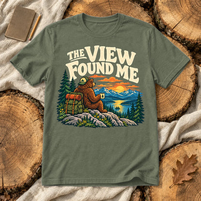 The View Found Me Graphic Tee on Military Green Everyday Soft Tee