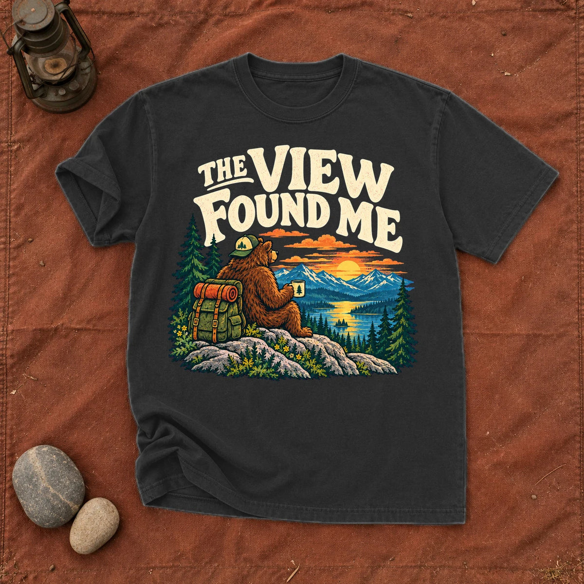 The View Found Me Graphic Tee on Black Premium Tee