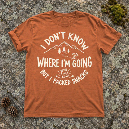 Lost But Packed Snacks Graphic Tee on Yam Premium Tee