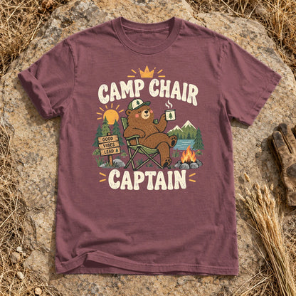 Camp Chair Captain Graphic Tee on Brick Premium Tee