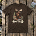 Hoofing It Moose Hiking Graphic Tee