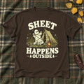 Sheet Happens Camping Ghost Graphic Tee