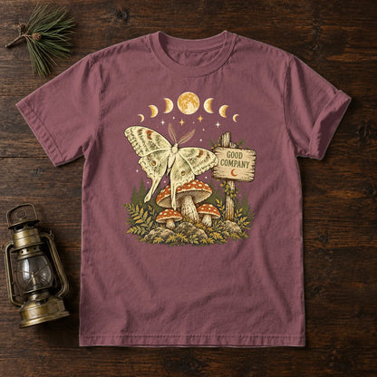 Good Company Luna Moth Graphic Tee on Brick Premium Tee
