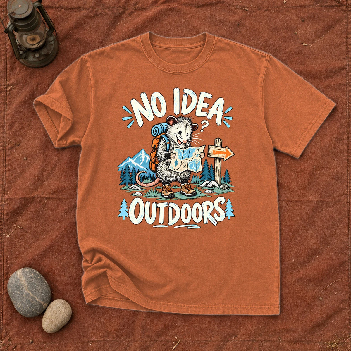 No Idea Outdoors Opossum Graphic Tee on Yam Premium Tee